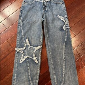 High waisted Star Blue Distressed Women's Petite Jeans size XS